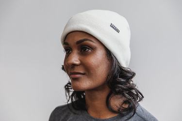 Nobull Cuffed Women's Beanie White | Australia (BZ3724)